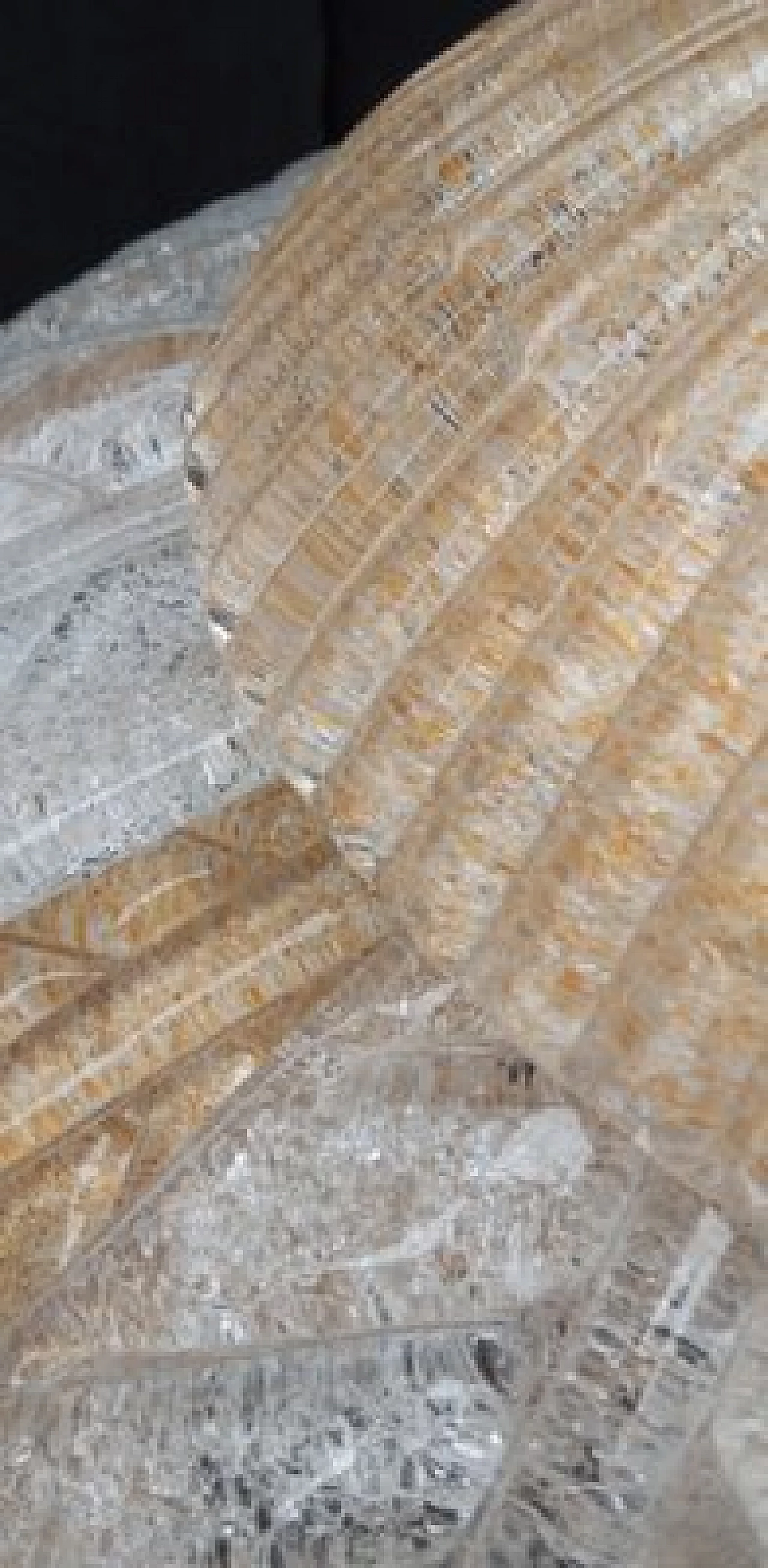 Transparent and amber Murano glass chandelier, 1990s 5