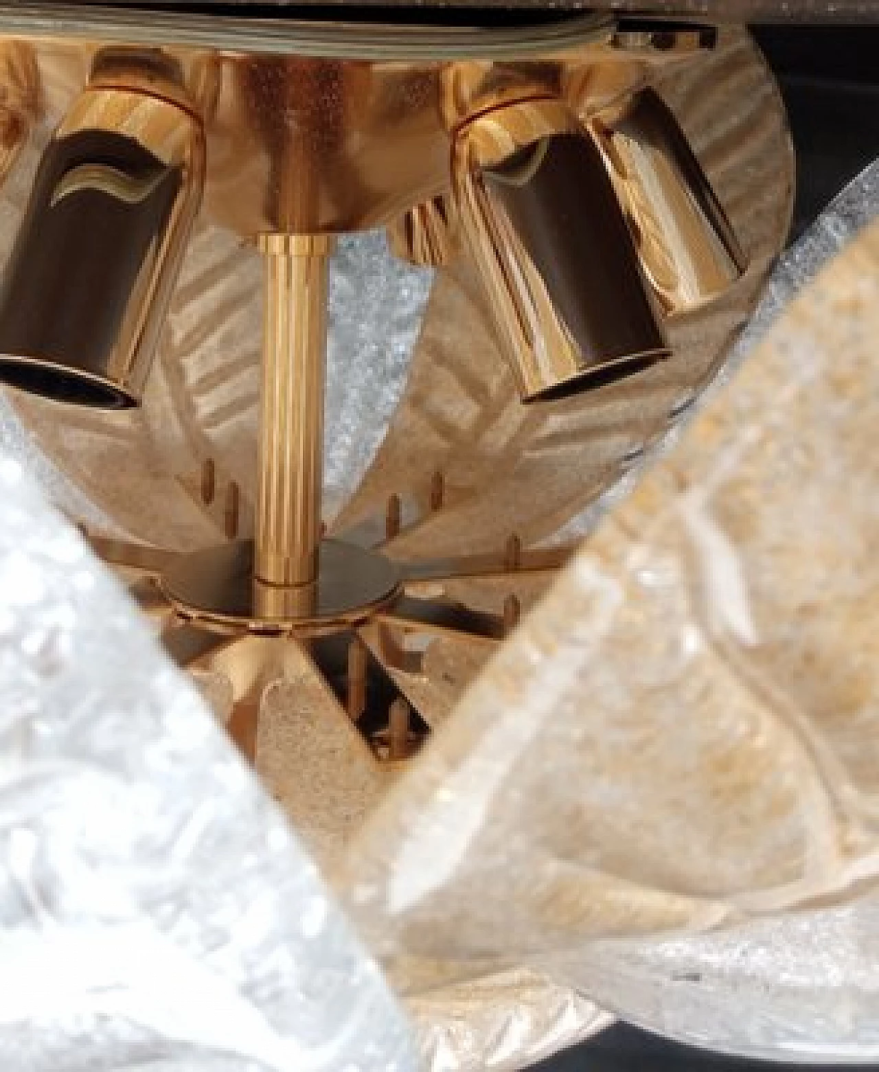 Transparent and amber Murano glass chandelier, 1990s 9