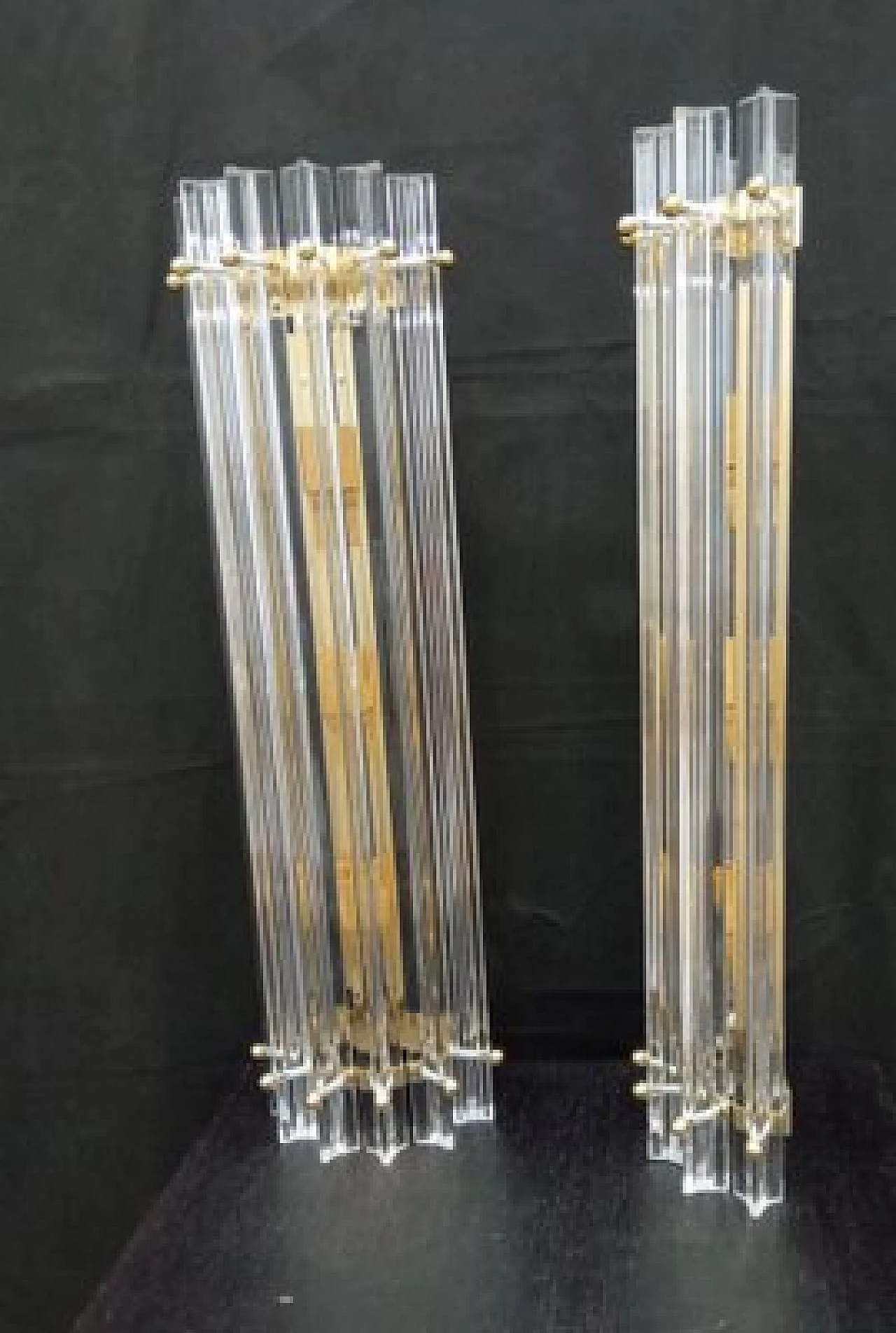 Pair of Murano glass reed sconces, 1970s 7