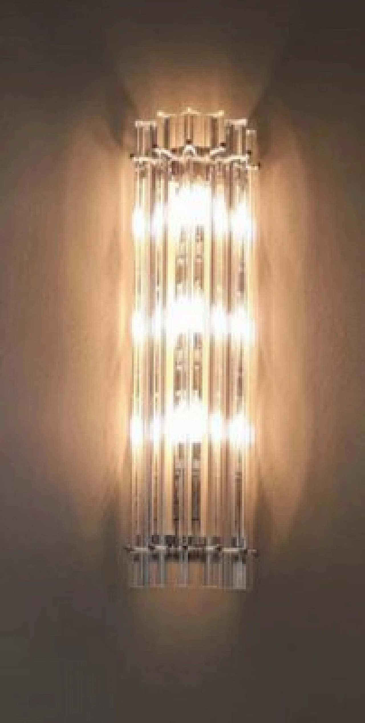 Pair of Murano glass reed sconces, 1970s 8