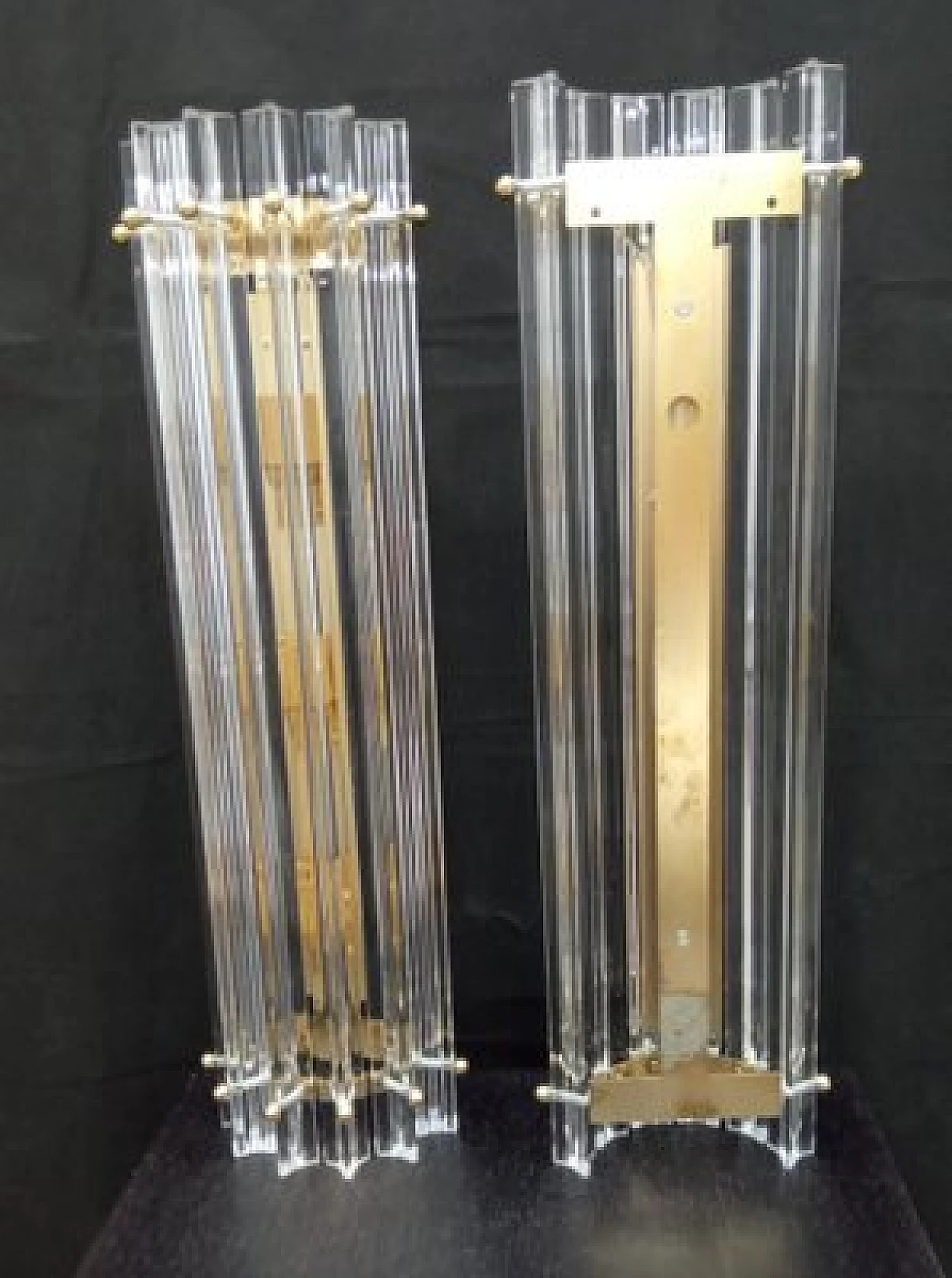 Pair of Murano glass reed sconces, 1970s 9