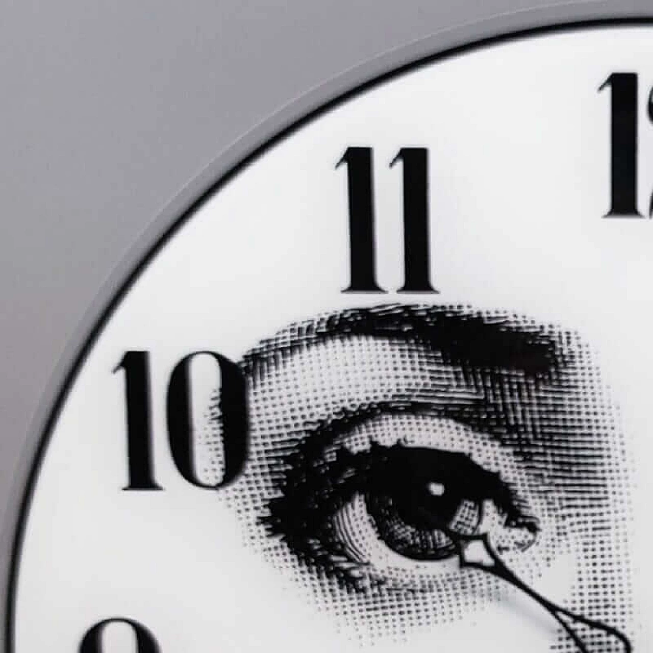 Glass wall clock by Fornasetti, 1990s 4