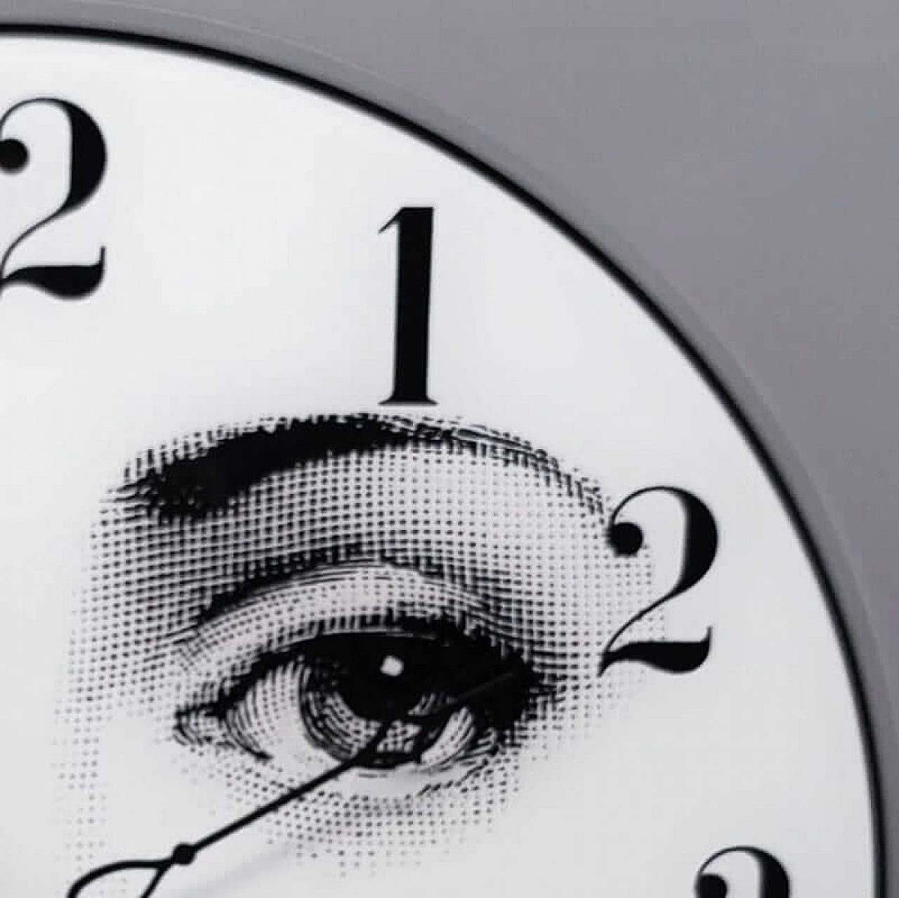 Glass wall clock by Fornasetti, 1990s 5