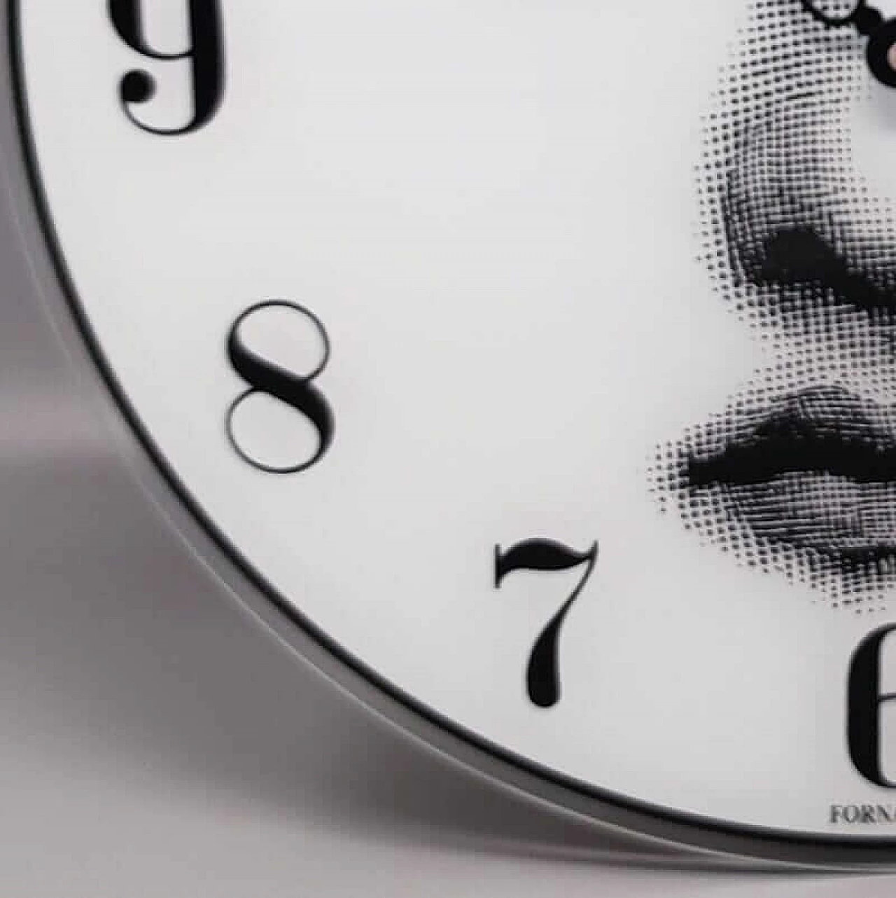 Glass wall clock by Fornasetti, 1990s 6
