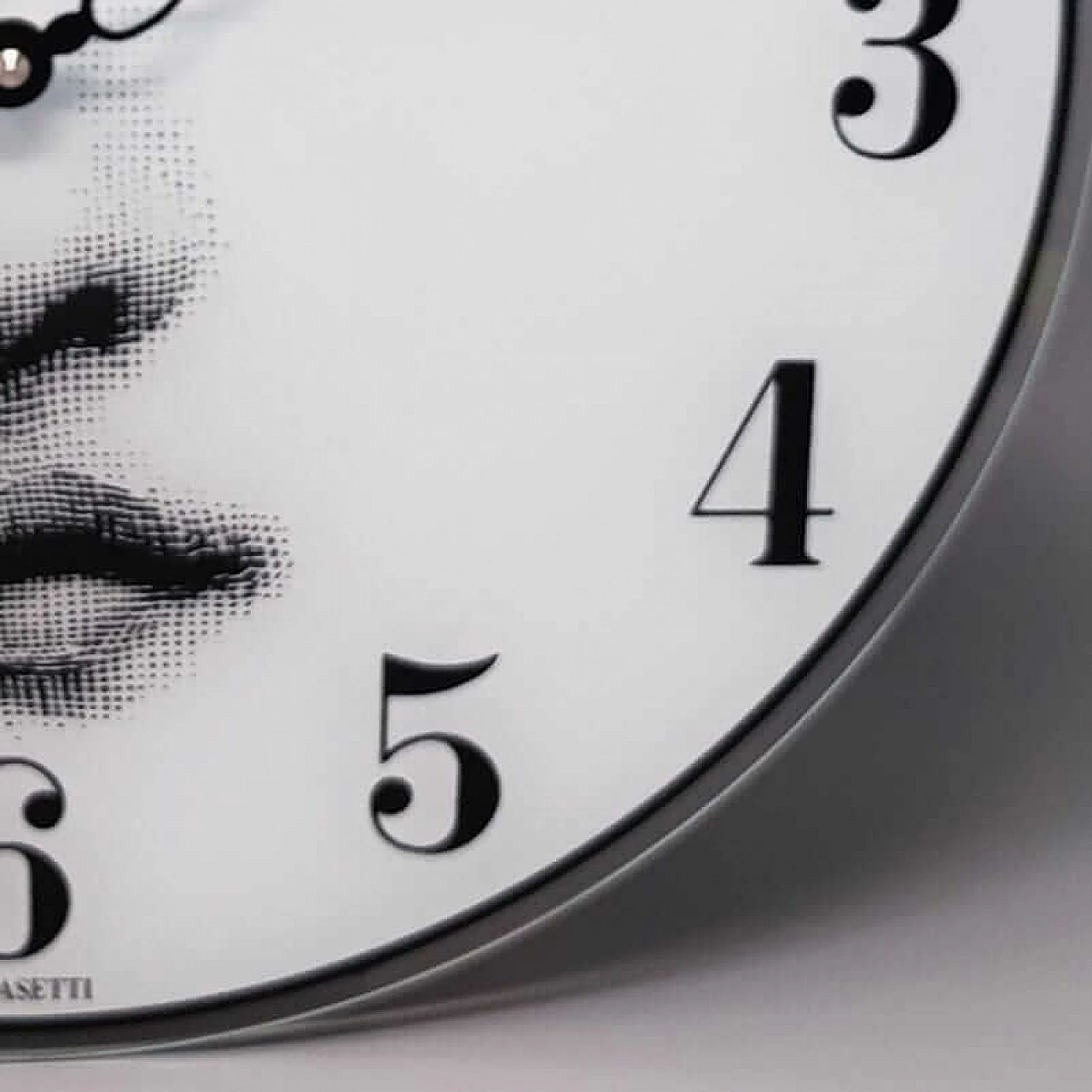 Glass wall clock by Fornasetti, 1990s 7