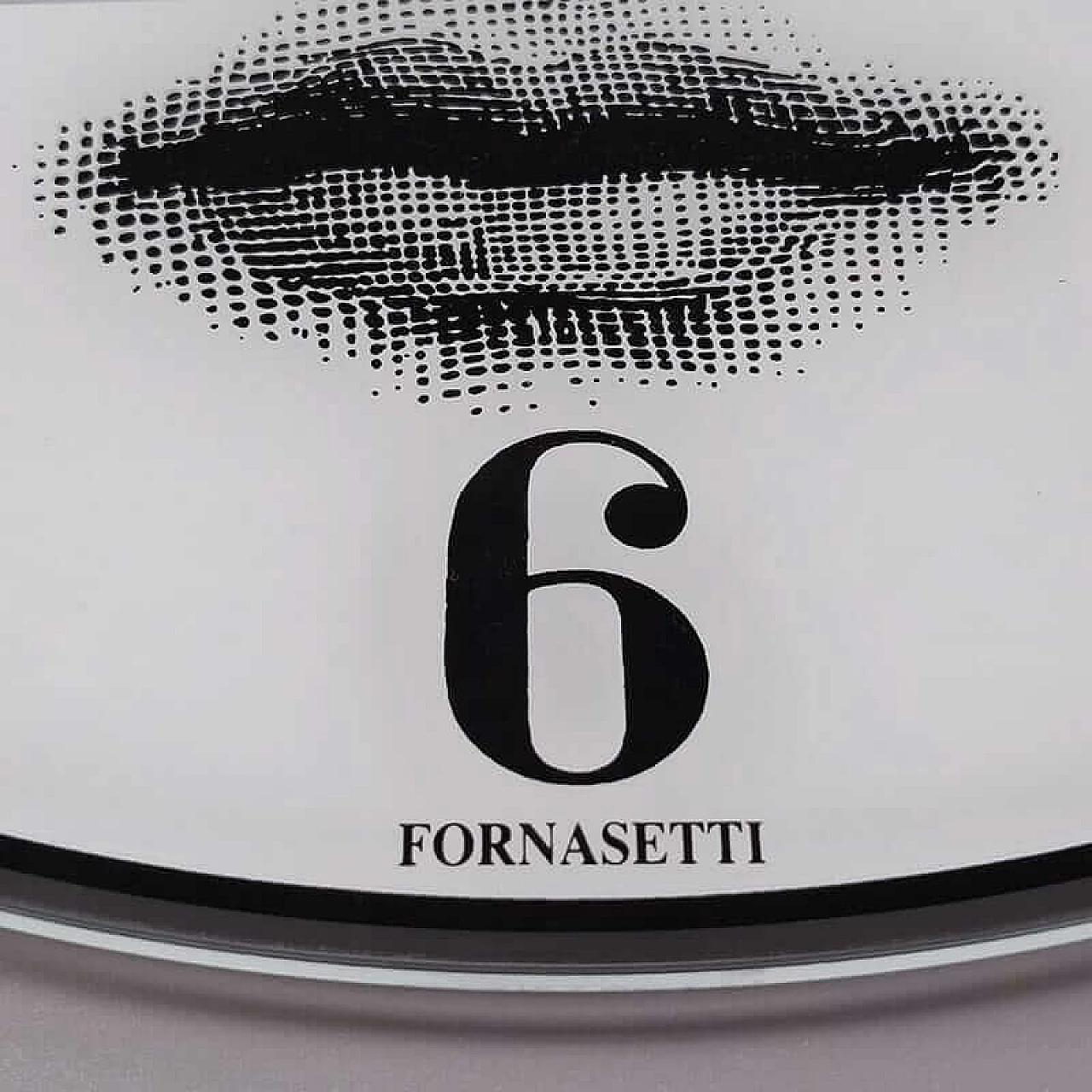 Glass wall clock by Fornasetti, 1990s 8