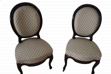 Pair of rosewood chairs in Louis Philippe style, 19th century