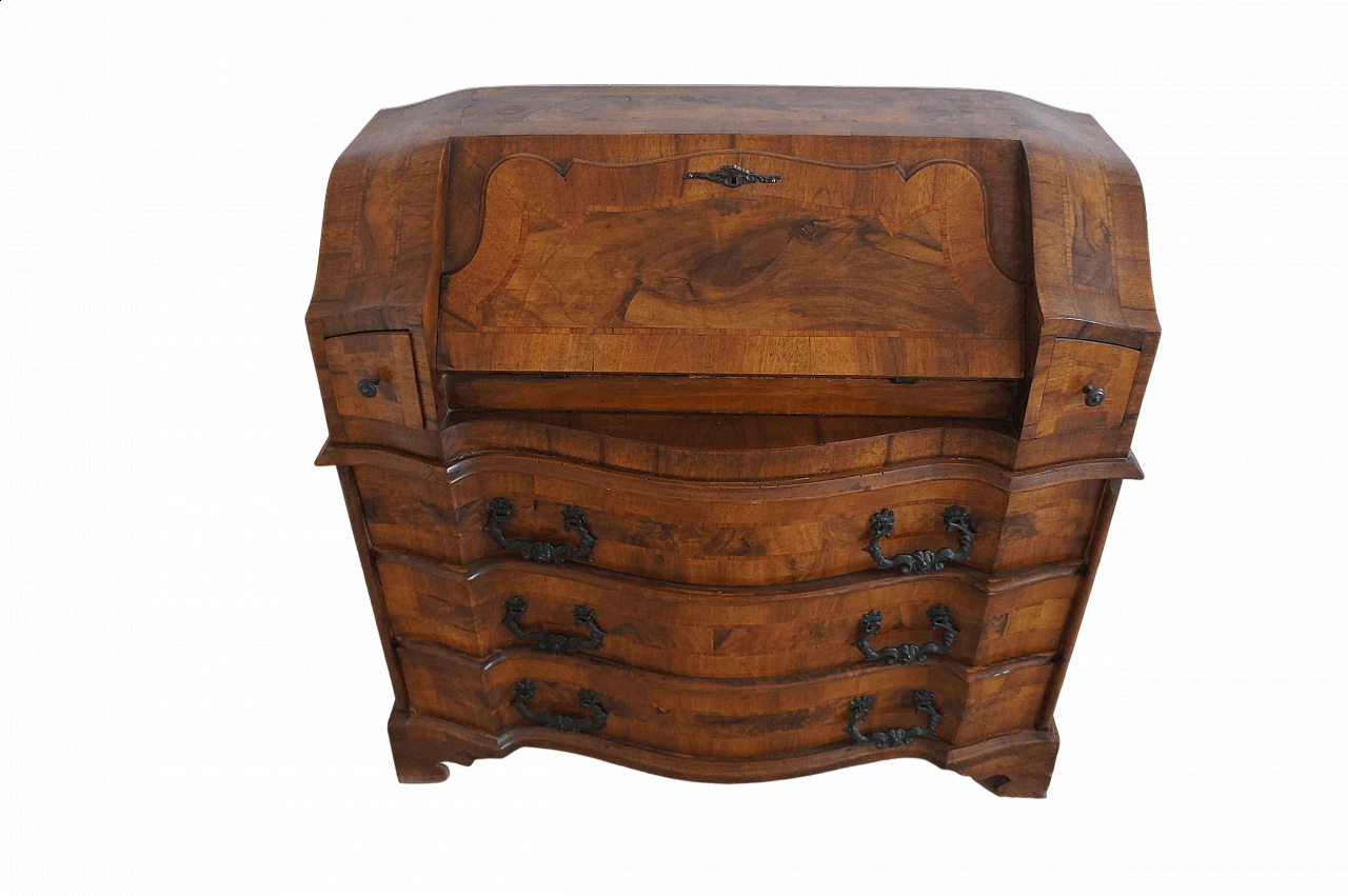 Walnut secretaire Bureau, late 19th century 20