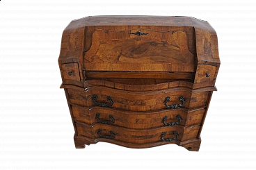 Secretaire Bureau in legno di noce, fine '800