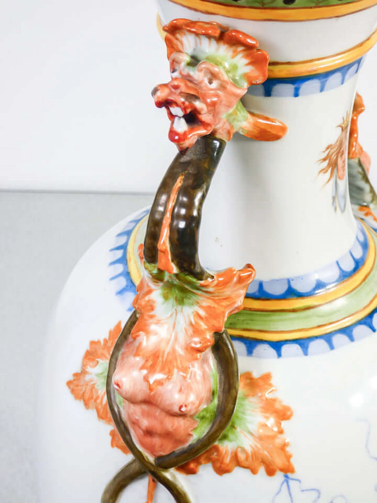 Pair of painted ceramic vases by Palmira Andreis, 1887 7