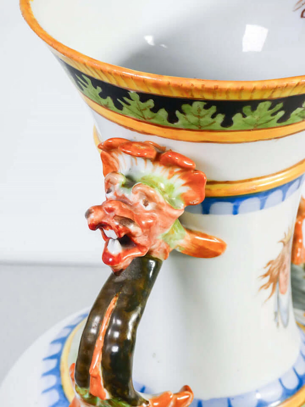 Pair of painted ceramic vases by Palmira Andreis, 1887 8