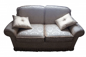 Beige damask fabric sofa