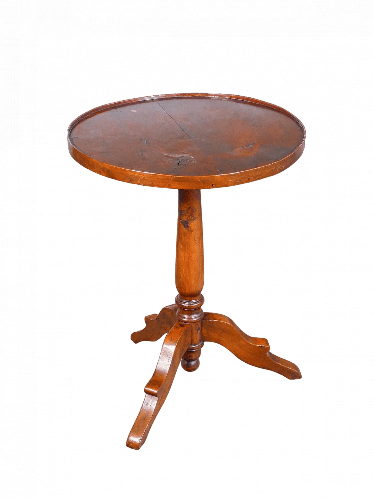 Gueridon with round solid walnut top, 19th century 6