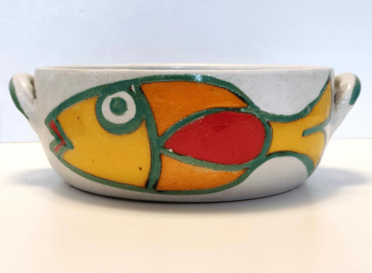 Glazed terracotta bowl by Giovanni De Simone, 1960s 2