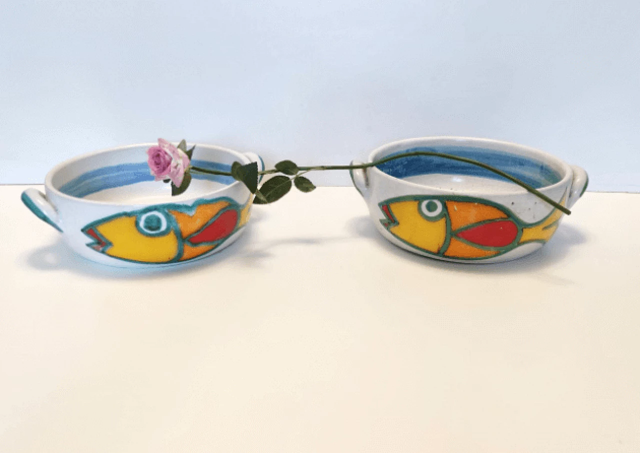 Glazed terracotta bowl by Giovanni De Simone, 1960s 5