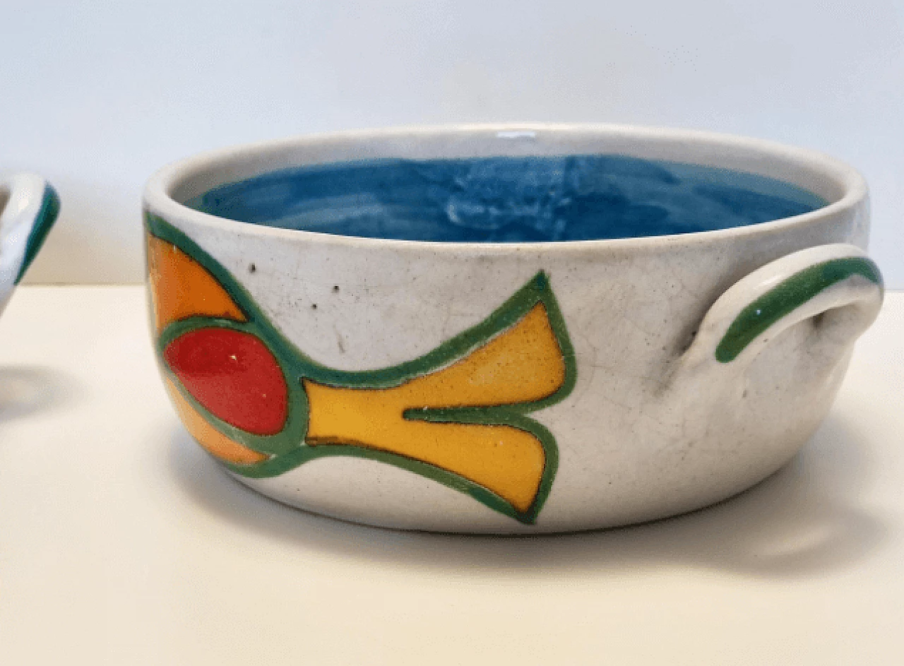 Glazed terracotta bowl by Giovanni De Simone, 1960s 12