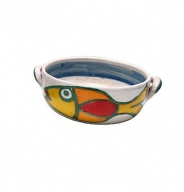 Glazed terracotta bowl by Giovanni De Simone, 1960s