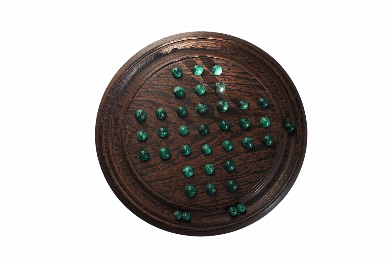 African game in malachite and wenge wood, 1950s 5