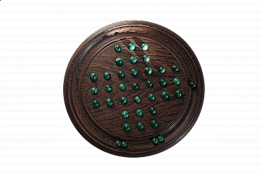 African game in malachite and wenge wood, 1950s