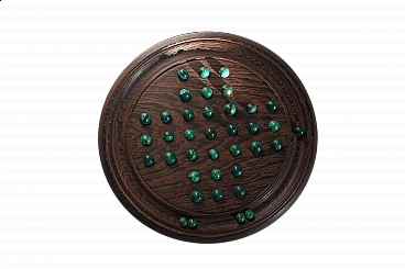 Gioco africano in malachite e legno wengè, anni '50