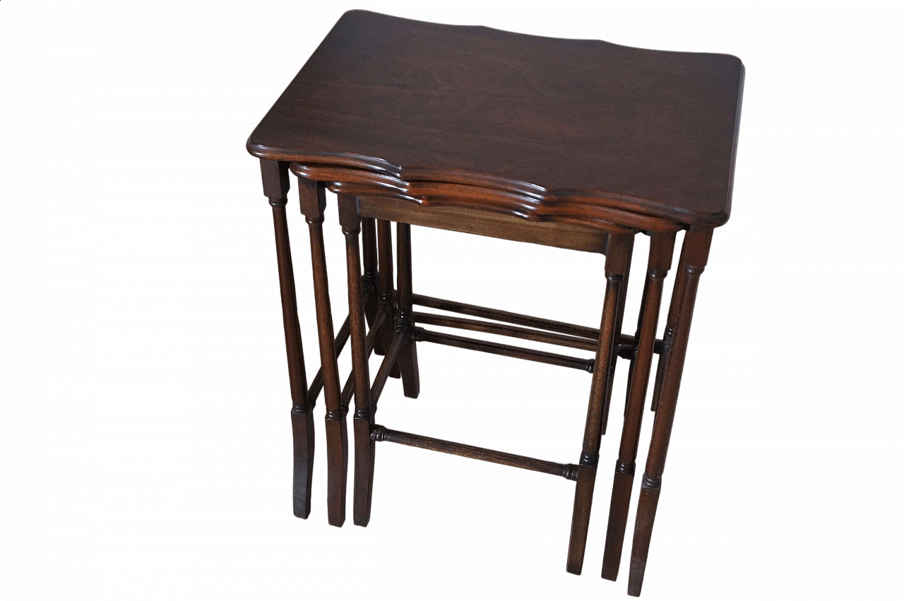 3 Tavolini ad incastro in mogano, anni '40 11