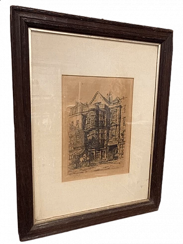 George Ernest, stazione postale, incisione, 1882