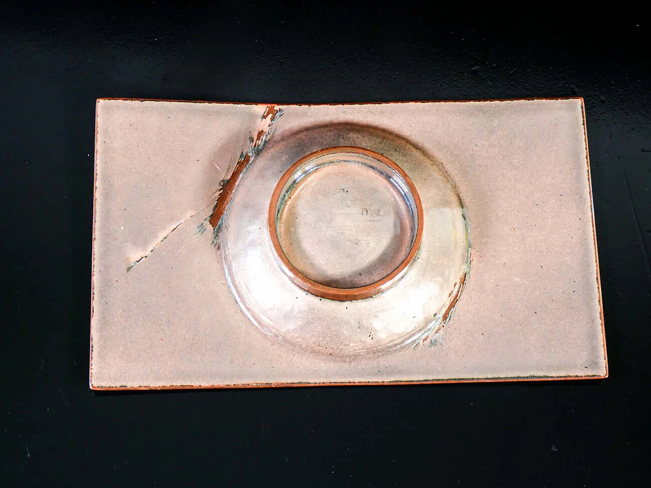 Enamelled copper tidy tray by Gio Ponti for Studio del Campo, 1960s 7