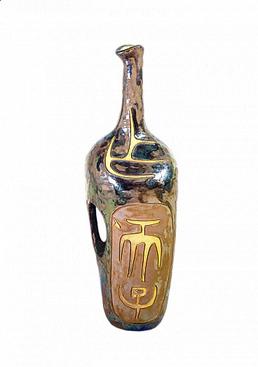 Ceramic bottle by Agenore Fabbri for M.G.A. Mazzotti, 1960s