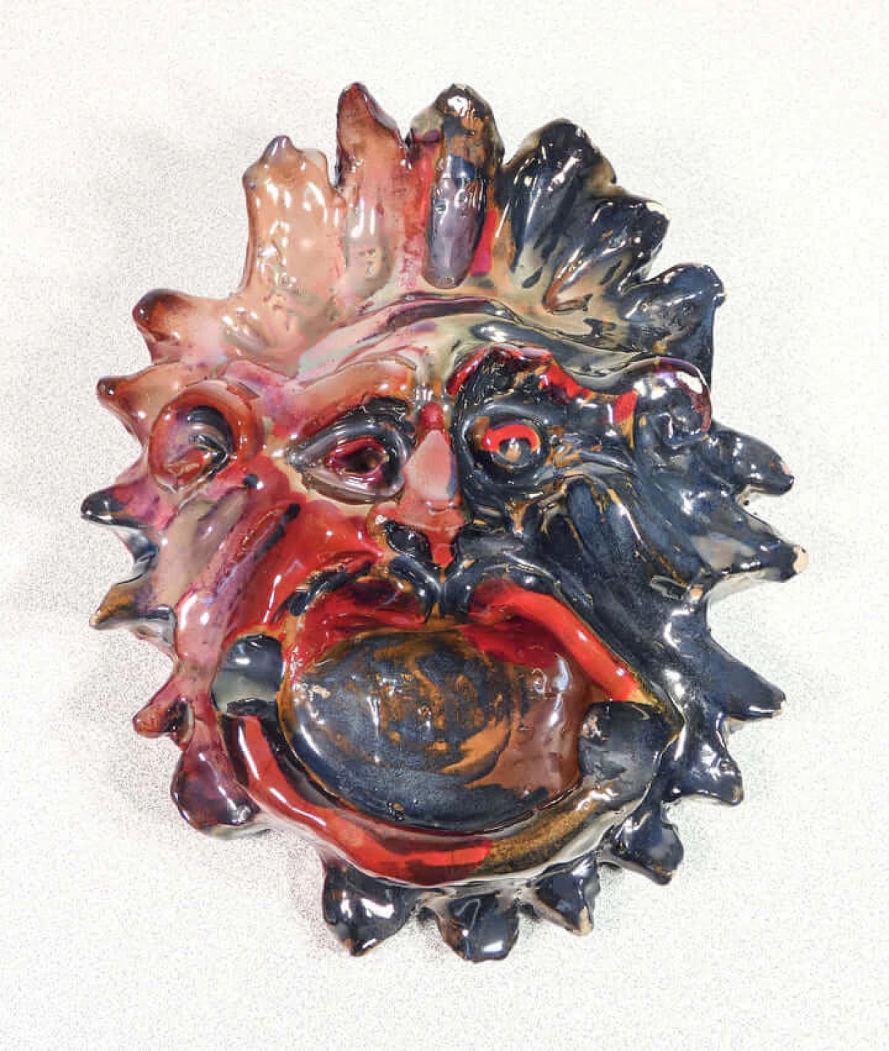 Ceramic mask ashtray by Torido Mazzotti for M.G.A. 2