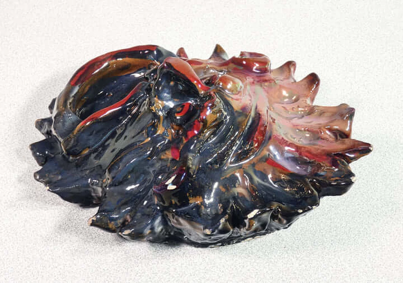 Maschera posacenere in ceramica di Torido Mazzotti per M.G.A. 5