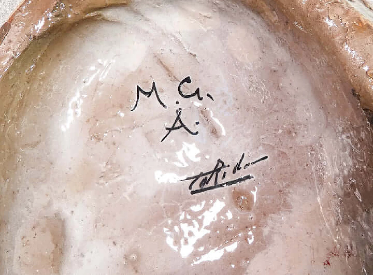 Maschera posacenere in ceramica di Torido Mazzotti per M.G.A. 9