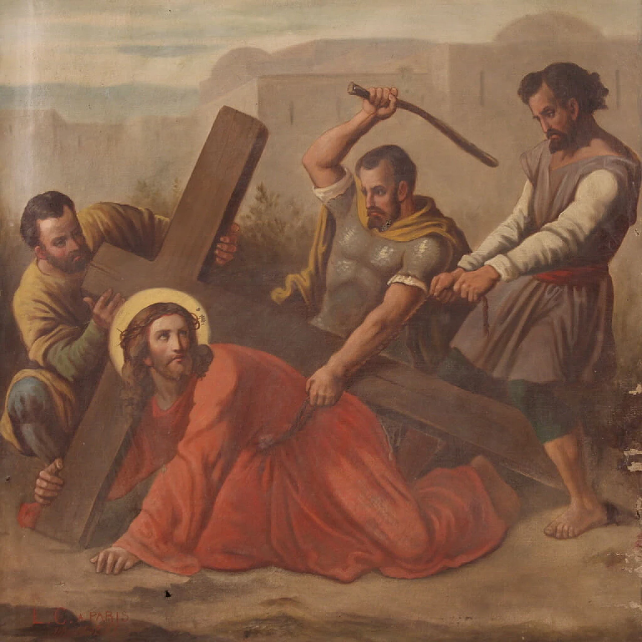 Via Crucis, oil on canvas, late 19th century 3