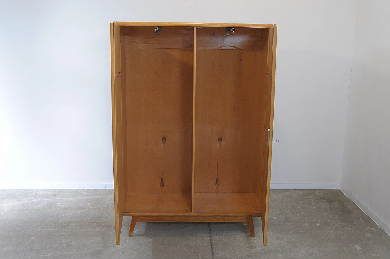 Beech and plywood wardrobe by Bohumil Landsman for Jitona, 1970s 3