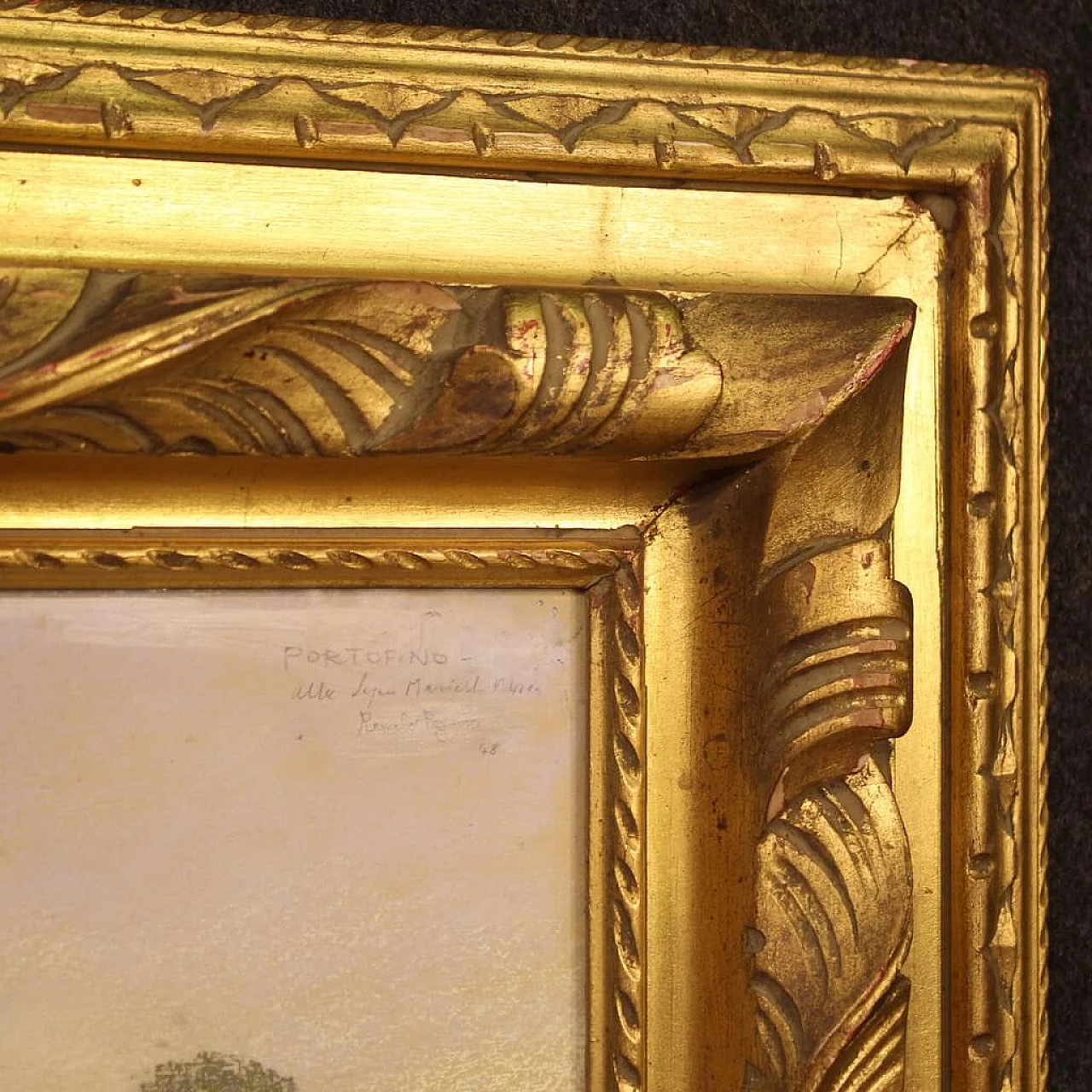 Romolo Pergola, Veduta di Portofino, pastello, 1948 3