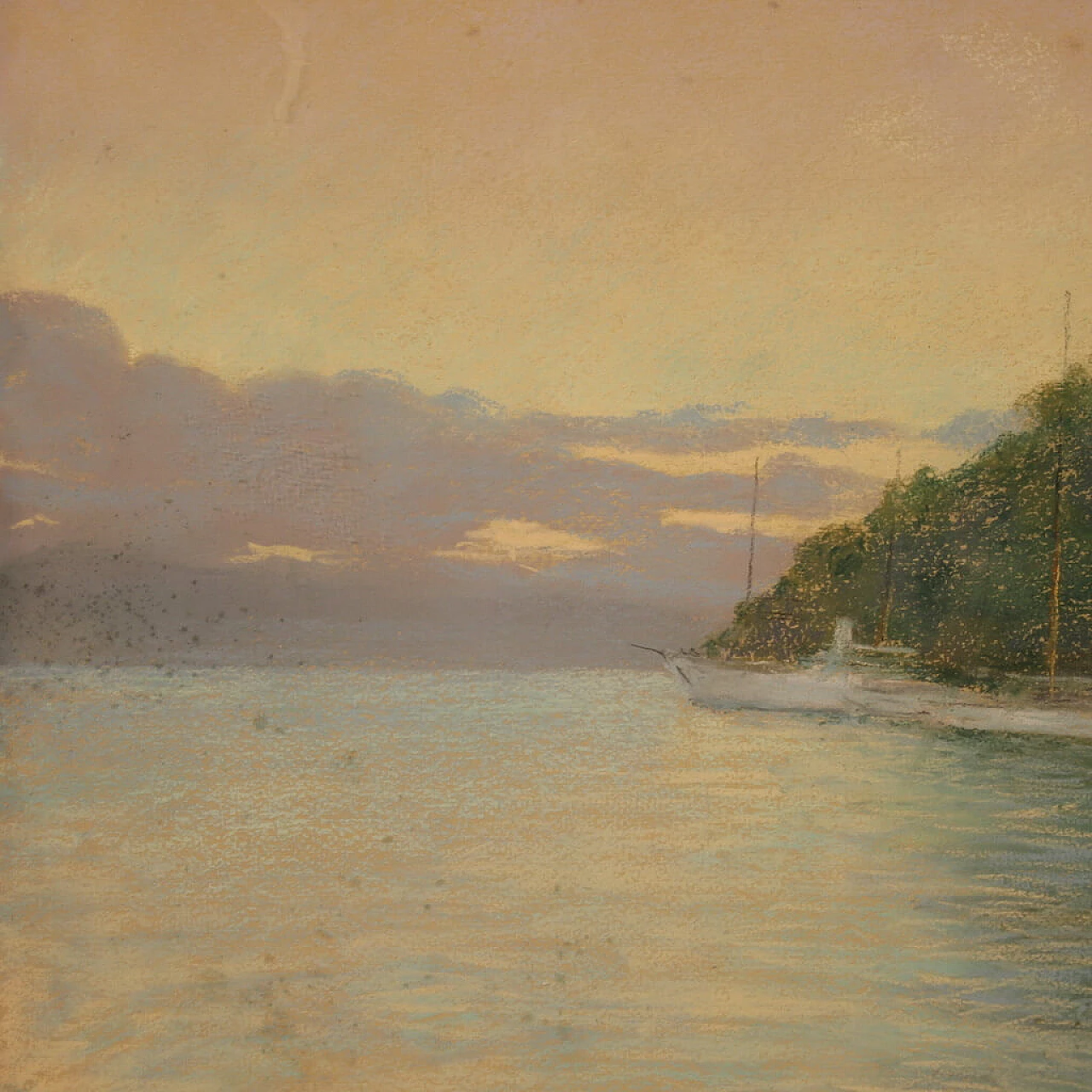 Romolo Pergola, Veduta di Portofino, pastello, 1948 7