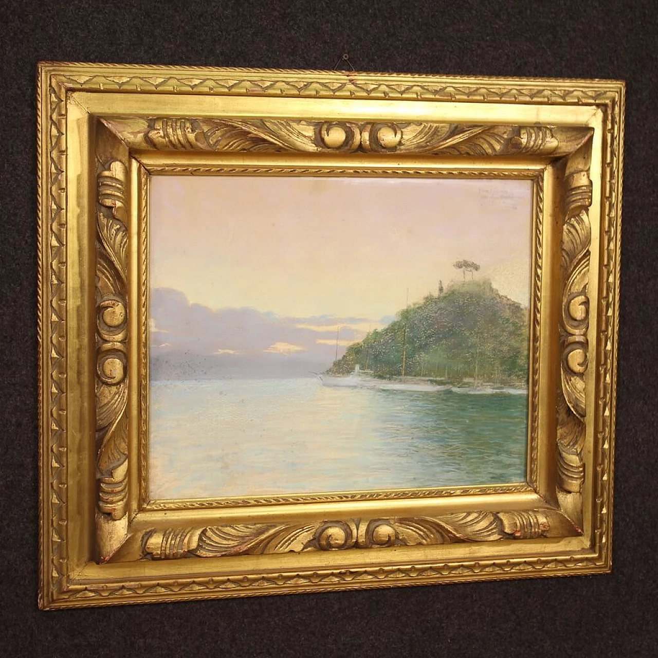 Romolo Pergola, Veduta di Portofino, pastello, 1948 14