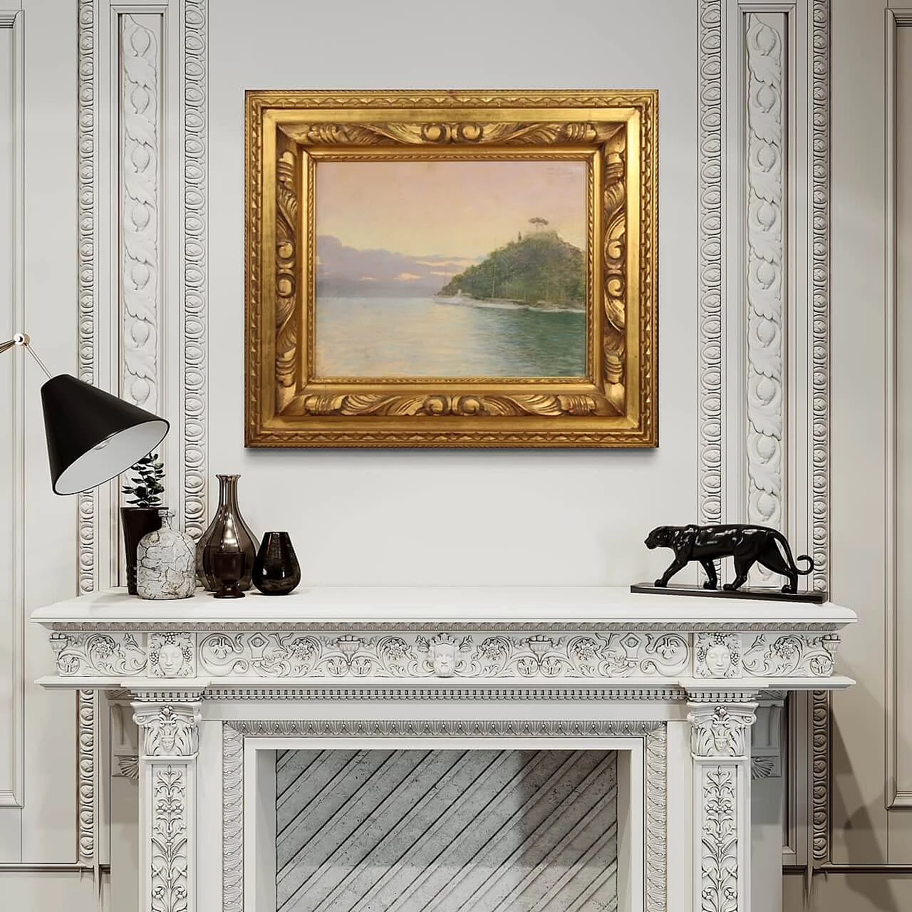 Romolo Pergola, Veduta di Portofino, pastello, 1948 15