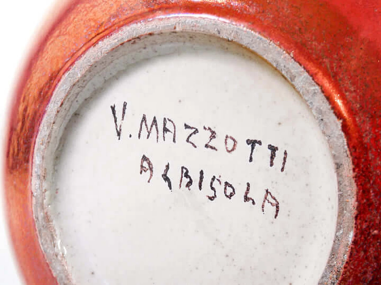 Glazed and luster-decorated ceramic vase by Vittoria Mazzotti