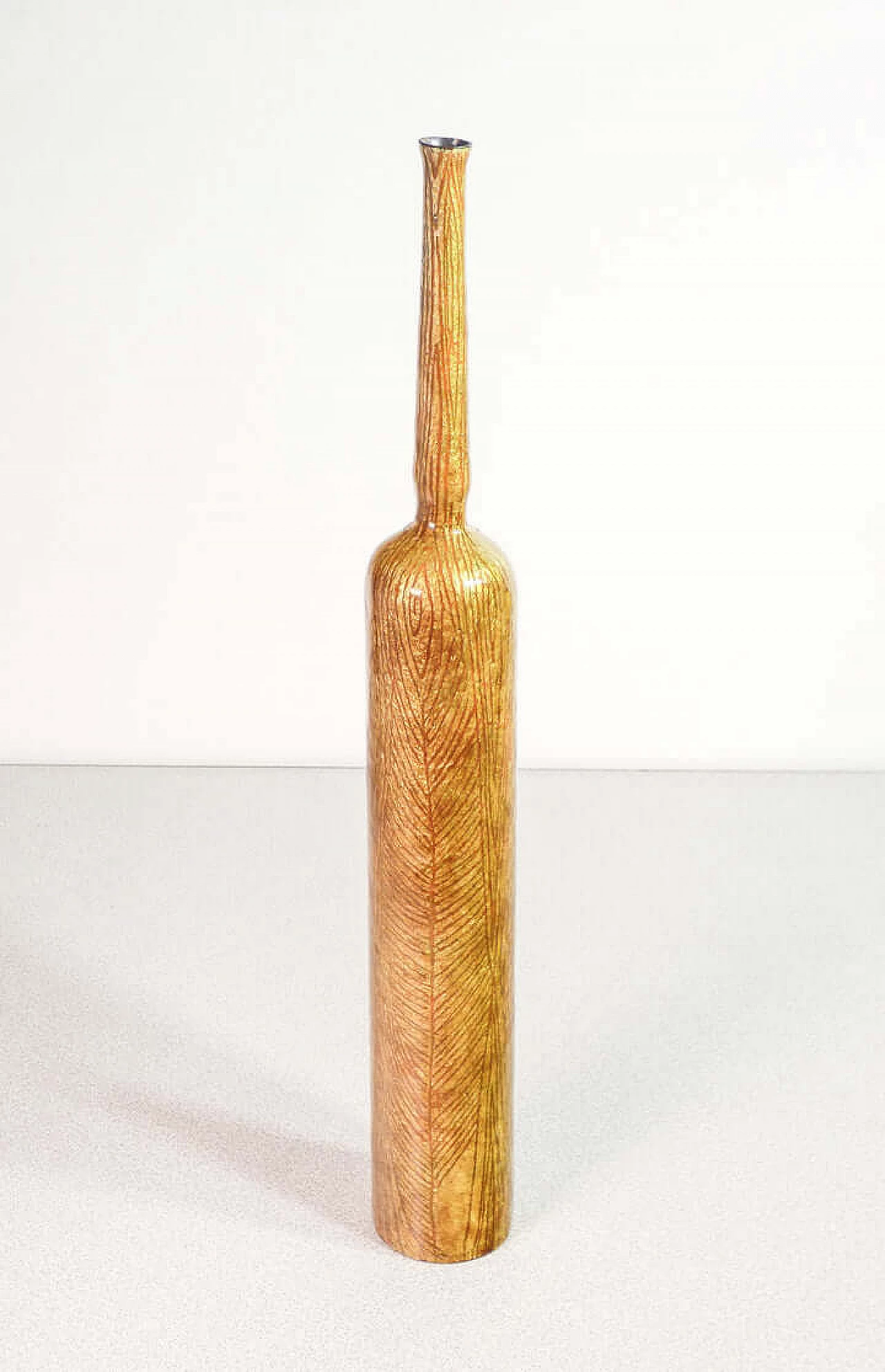 Enameled copper bottle by Gio Ponti for Studio Del Campo, 1960s 1
