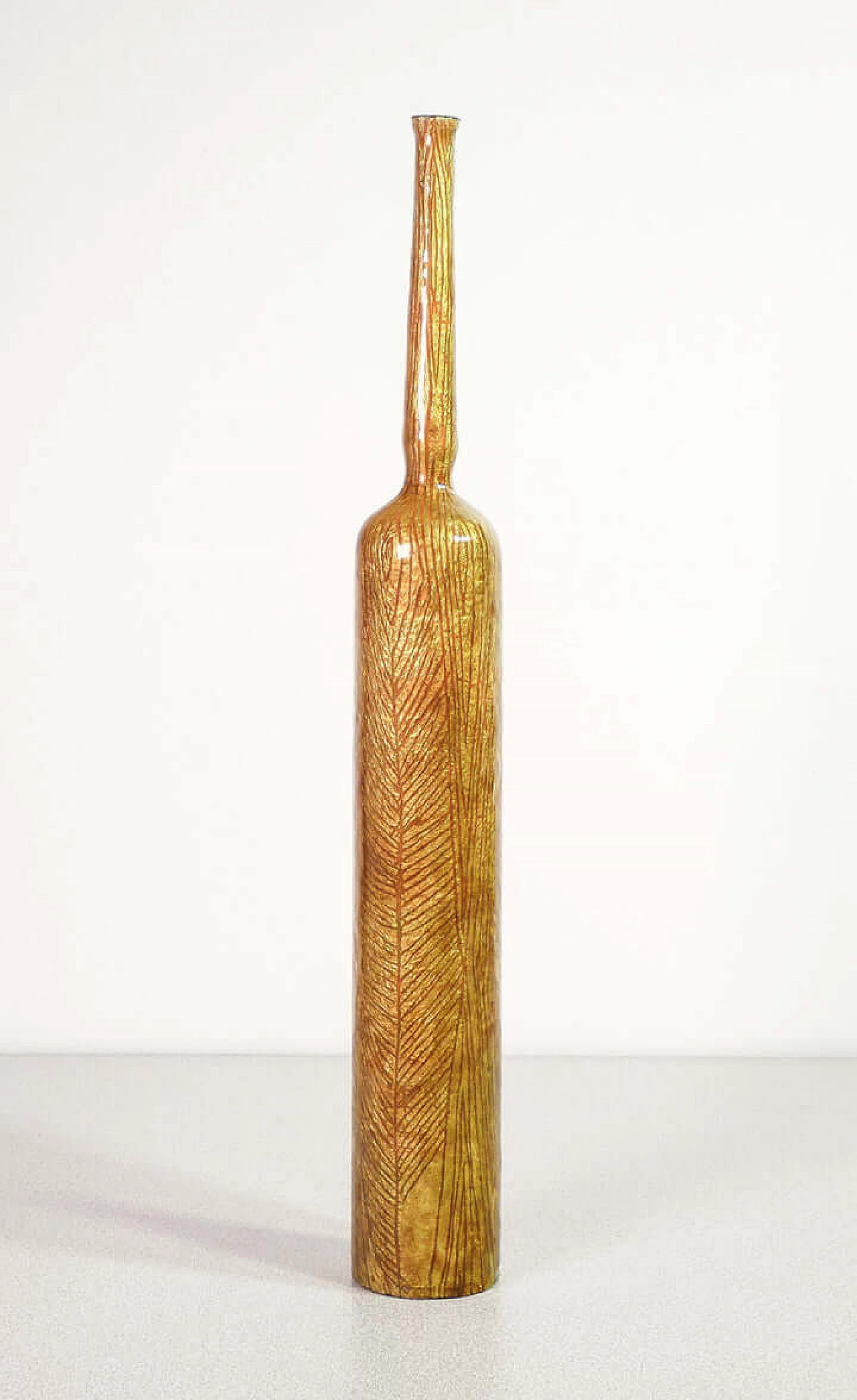 Enameled copper bottle by Gio Ponti for Studio Del Campo, 1960s 3