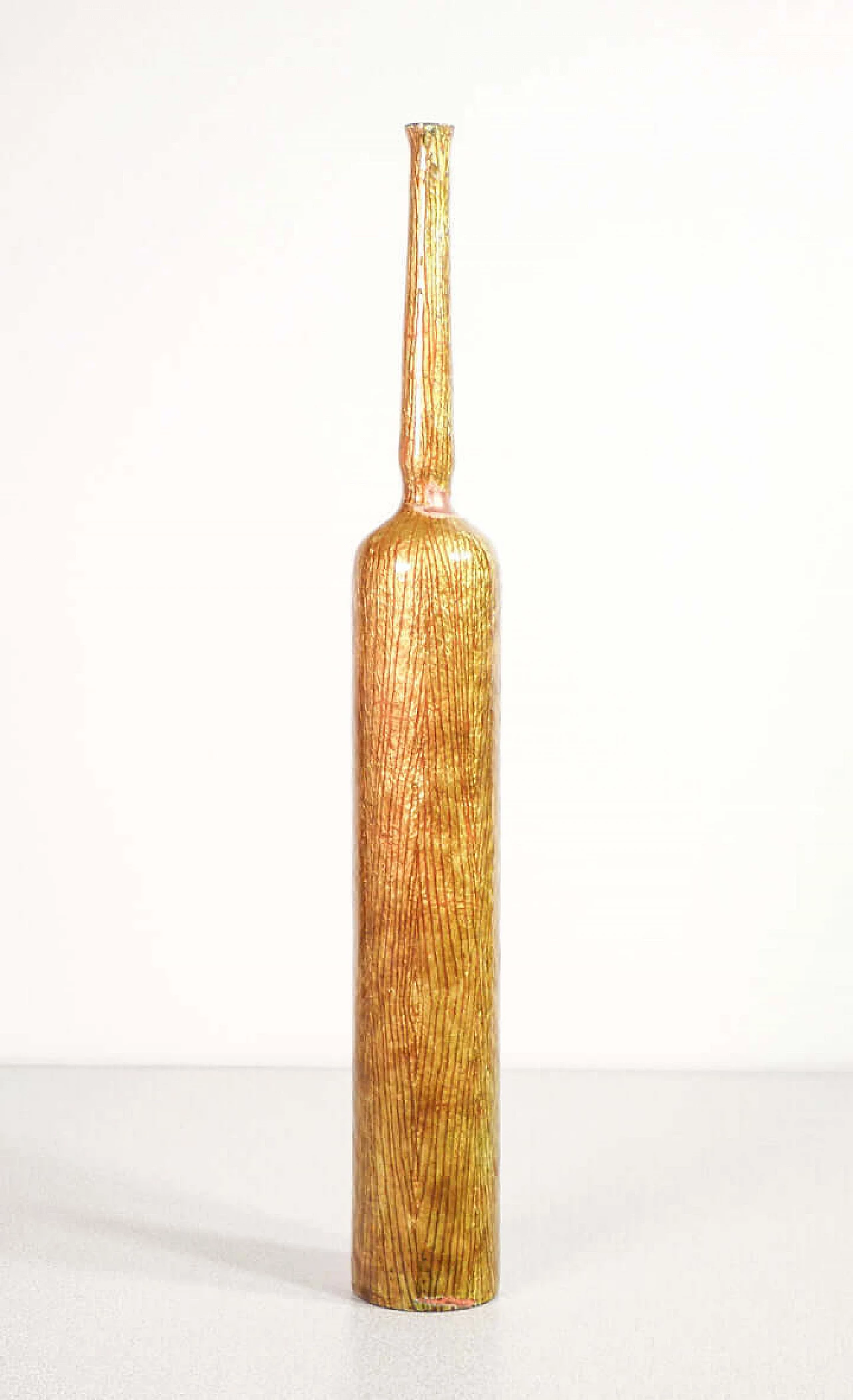 Enameled copper bottle by Gio Ponti for Studio Del Campo, 1960s 4