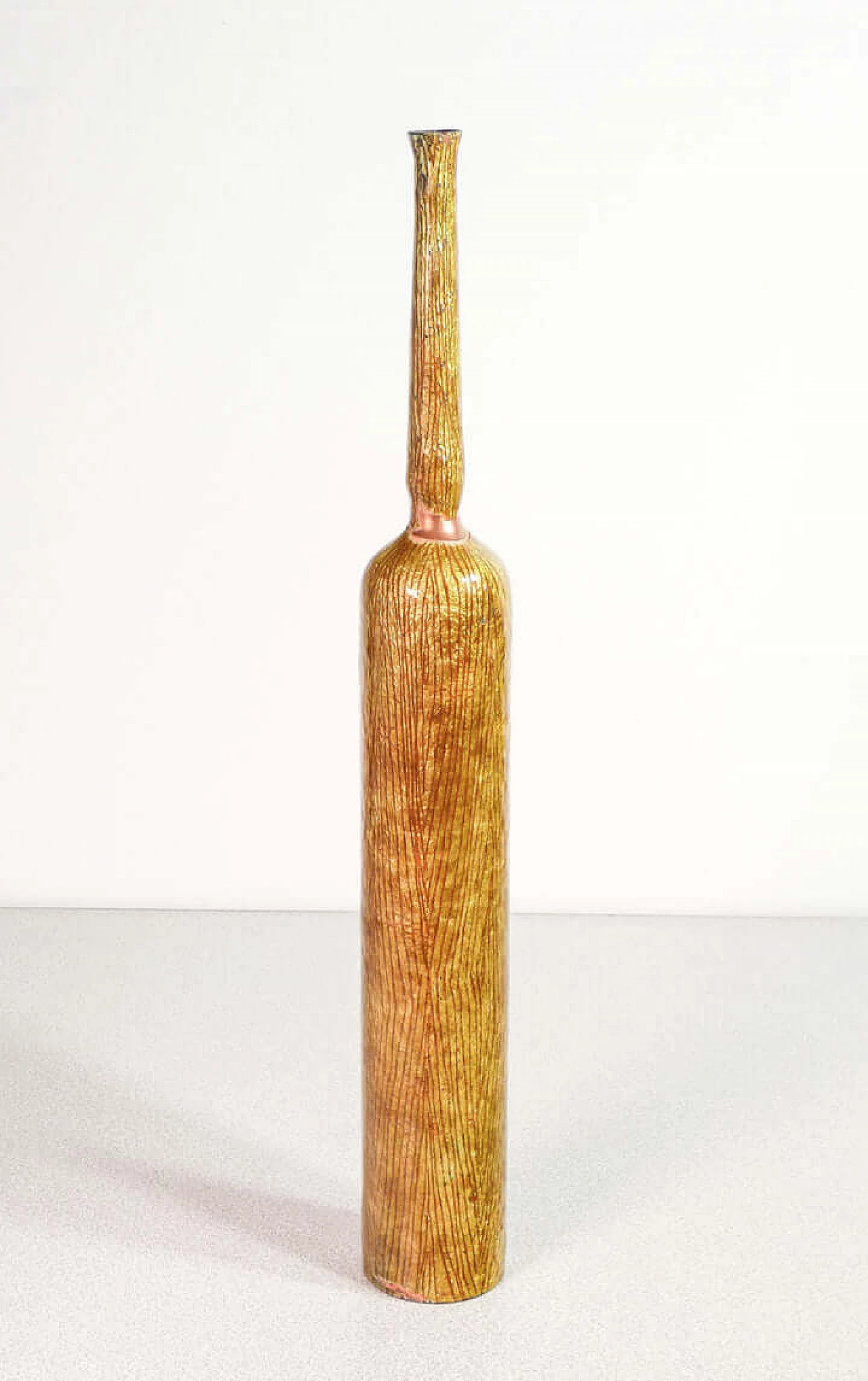 Enameled copper bottle by Gio Ponti for Studio Del Campo, 1960s 5
