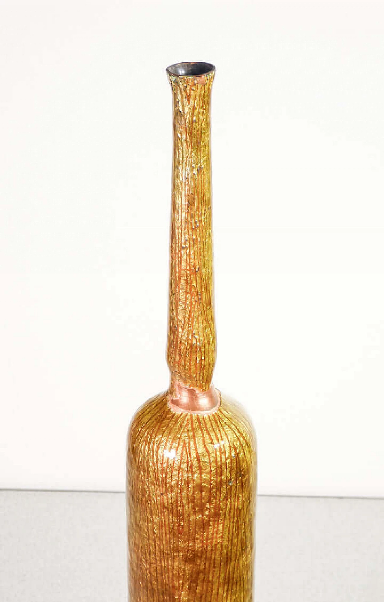 Enameled copper bottle by Gio Ponti for Studio Del Campo, 1960s 6