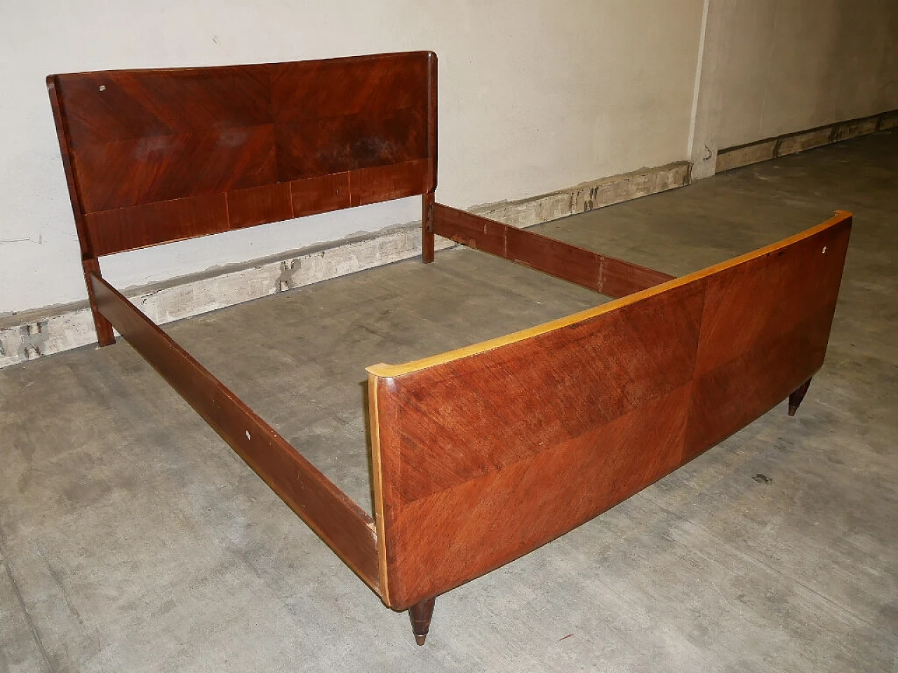 Double bed in rosewood veneer, 1960s 3