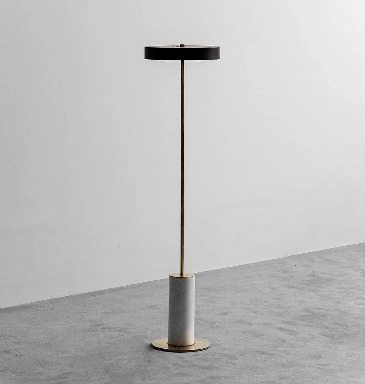 Metal and marble floor lamp, 1970s 1147694