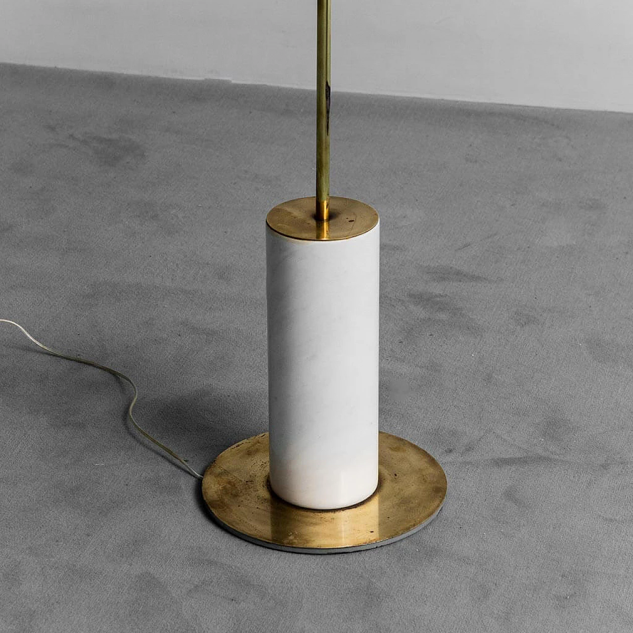 Metal and marble floor lamp, 1970s 1147696