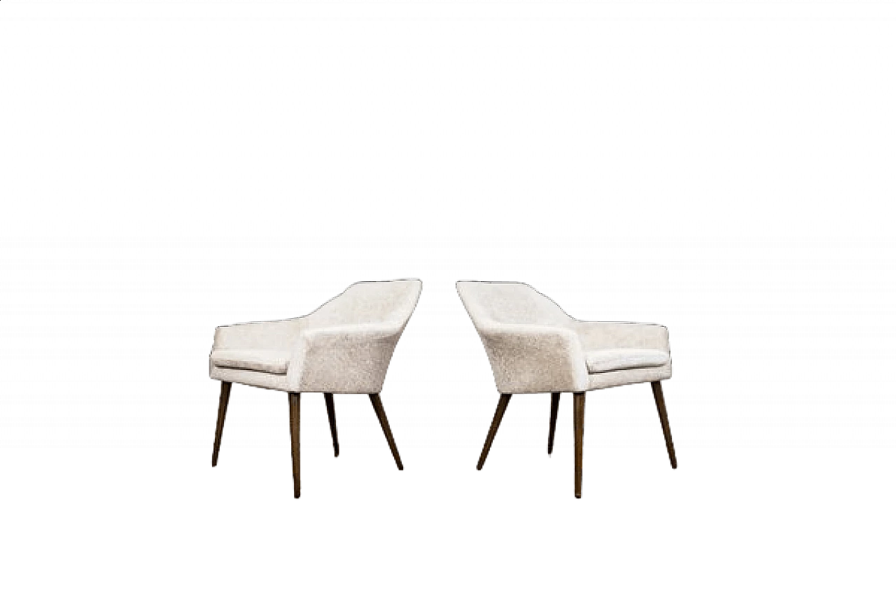 Coppia di poltrone in legno, anni '70 15