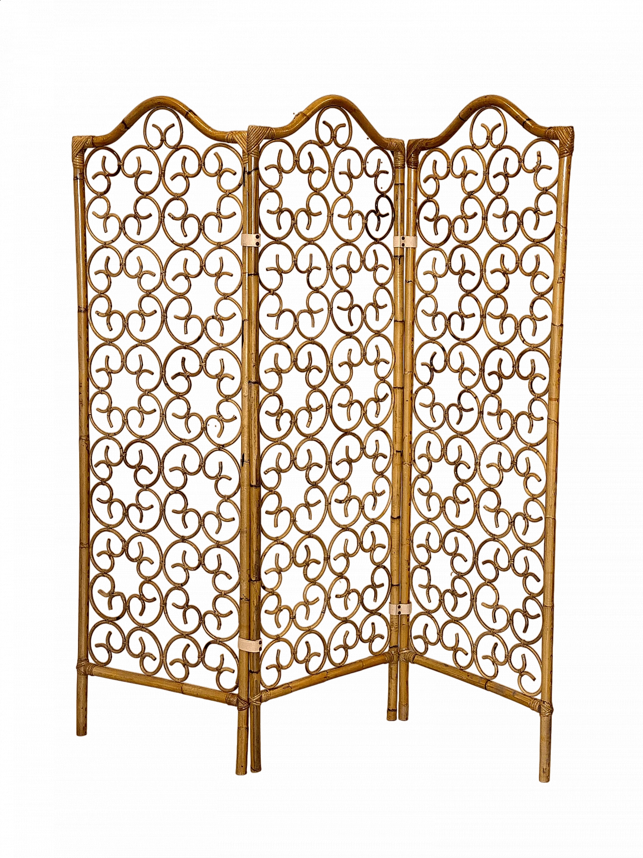 Three-panel bamboo screen, 1970s 10
