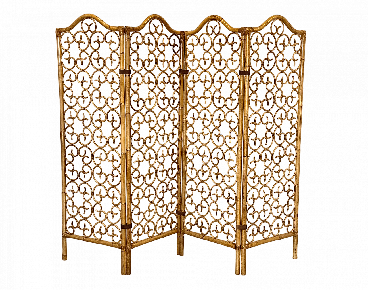 Four-leaf bamboo screen, 1970s 7