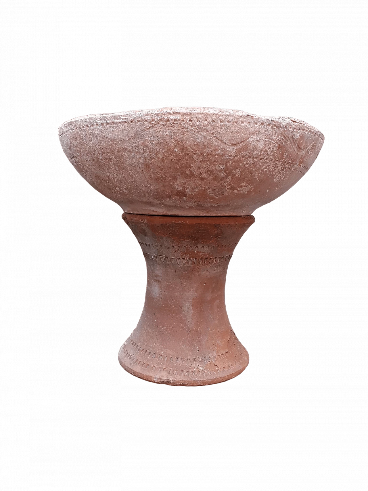 Hand-turned and decorated terracotta vase, 1930s 12